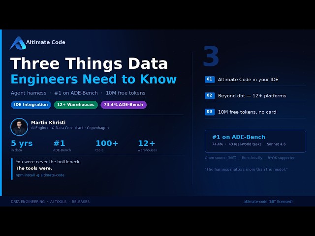 This AI Agent Actually Does the Data Engineering Work (Not Just the Code)