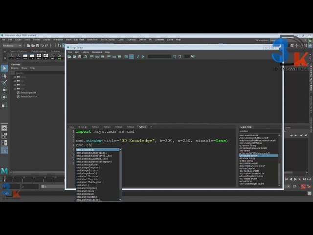 How To Create Window In Maya Python | Window Create In Maya By Python | Create UI In Maya Python