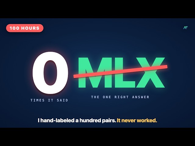 I Hand Labeled 100 Pairs  The Model Still Won't Say MLX