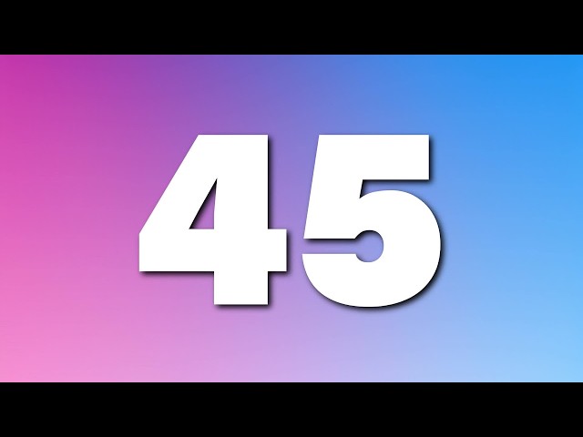 0:45 Silent Timer | Pink-Blue Gradient Background | Minimal & Distraction-Free
