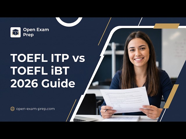 TOEFL ITP vs TOEFL iBT in 2026: Format, Scoring, Fees & Decision Guide