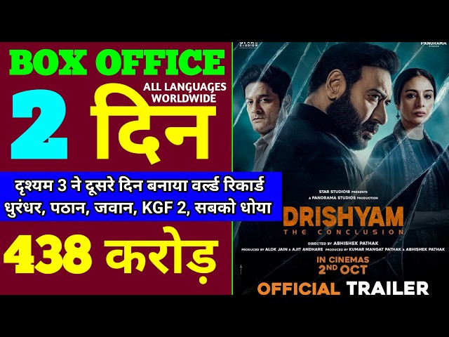 Drishyam 3 Box Office Collection | Drishyam 3 First Day Collection | Drishyam 3 2nd Day Collection