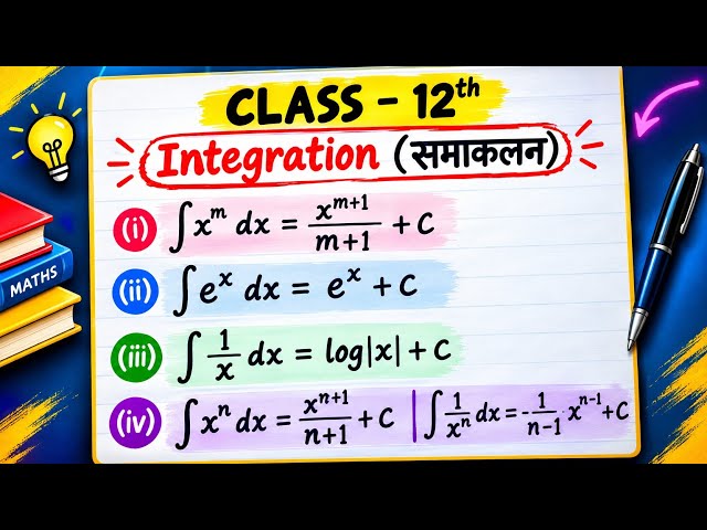 Class 12 Integration के 4 महत्वपूर्ण सूत्र | Integration Formulas | समाकलन के सूत्र