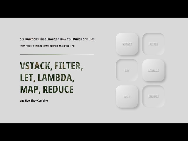 Excel Automation: 6 Game-Changing Functions - VSTACK, FILTER, LET, LAMBDA, MAP & REDUCE