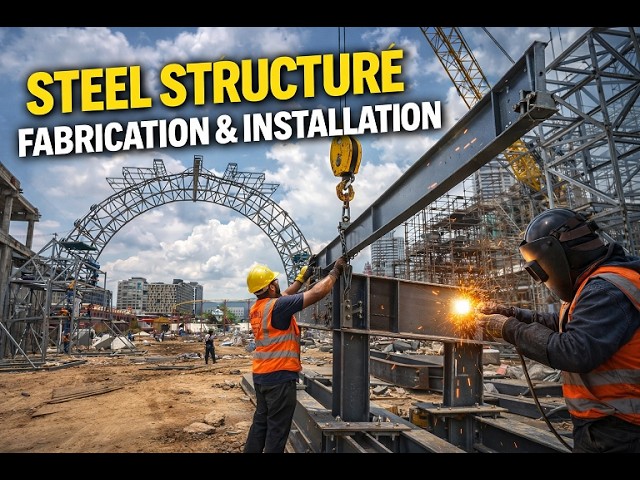 STEEL STRUCTURE FABRICATION & INSTALLATION #construction#civilengineering#buildingtrust