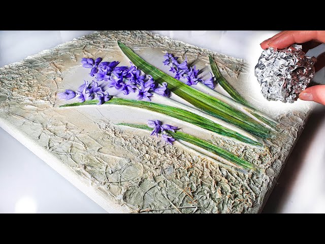 Unreal 3D TEXTURE! Stunning Bluebell Art Anyone Can Try! | AB Creative Tutorial