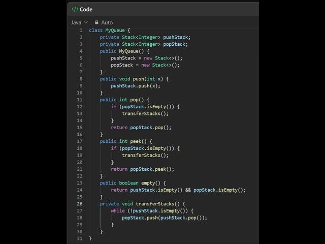 232 Implement Queue using Stacks