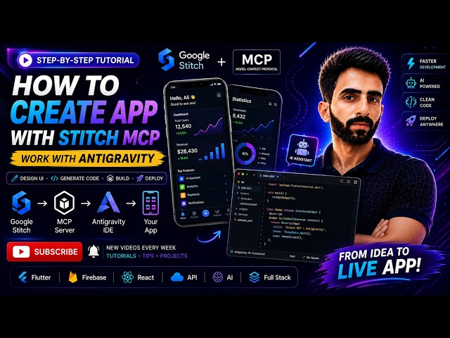 Google Stitch MCP Tutorial | Build Flutter Apps with Antigravity IDE