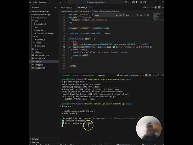 CSE 341 – Contacts API (Week 02 Project: Contacts Part 2)