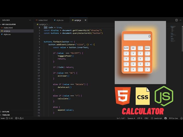 Calculator App Using HTML CSS & JavaScript | Beginner Project Tutorial (2026)