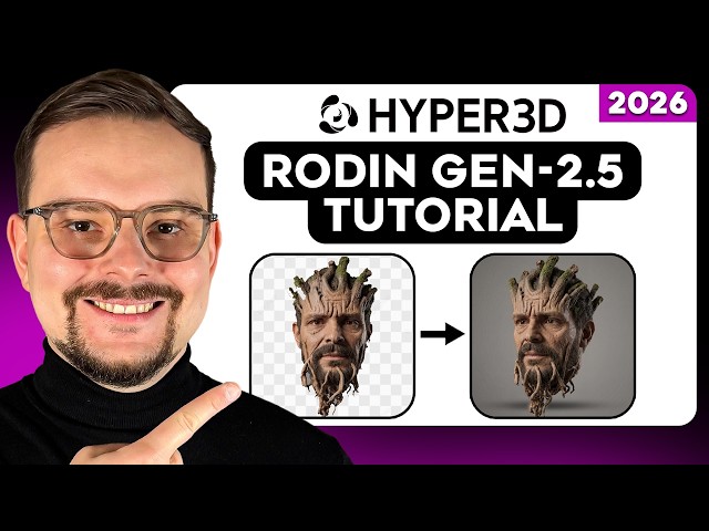 Hyper3D’s Rodin Gen-2.5 Tutorial - 2026 | Turn 2D Image Into Production-Ready 3D Model