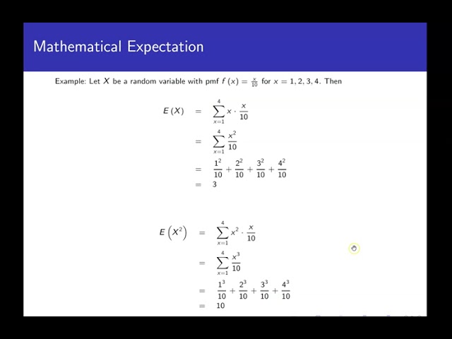 Mathematical Expectation