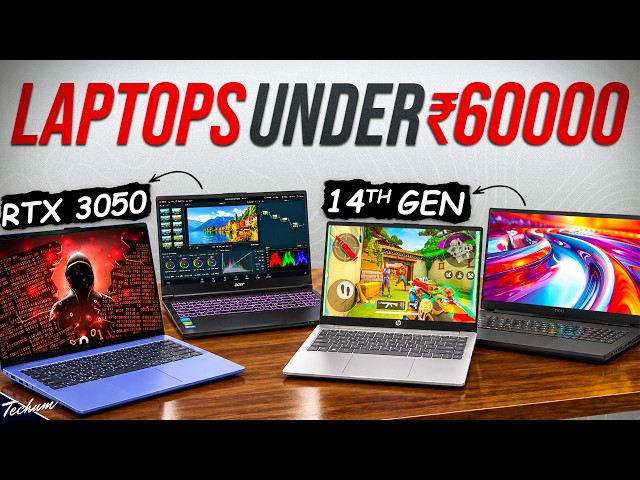 Best Laptops Under 60000 (Gaming, Coding, Video Editing)🔥TOP 5 Laptops for Students, Coding & Gaming
