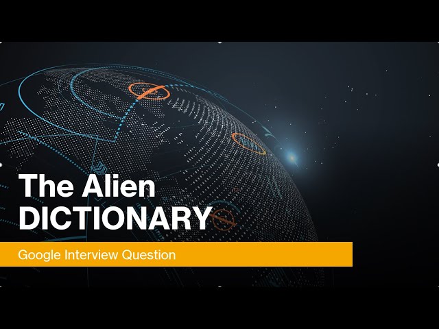 Alien Dictionary | Google Interview Question