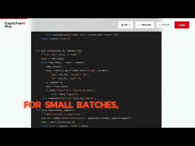Batch CAPTCHA Solving: Submit Multiple Tasks Efficiently