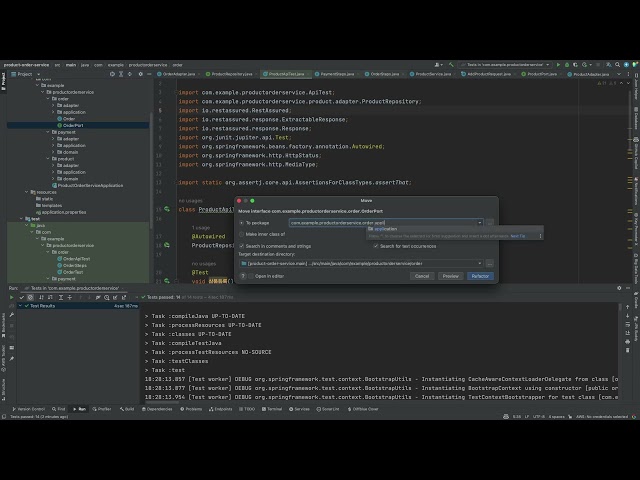 7-1 패키지 구조 만들기 | [인프런] 스프링부트 상품-주문 API 개발로 알아보는 TDD