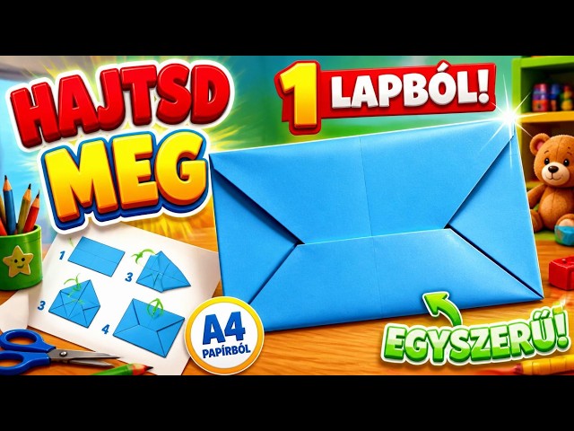Könnyű Origami Boríték A4 ből! Hogyan Készíts Papírborítékot Gyorsan