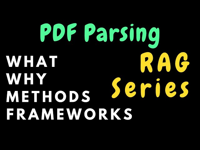 Introduction to PDF Parsing, challenges and methods (RAG Series)