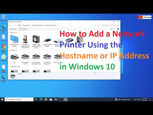 How to Add a Network Printer using the Hostname or IP Address in Windows 10