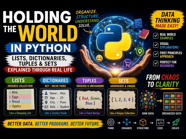 Holding the World in Python | Lists, Dictionaries, Tuples & Sets Explained Through Real Life |