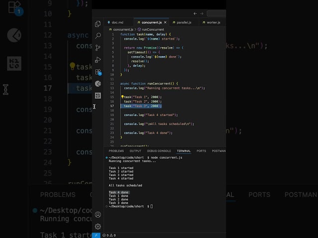 Concurrency vs Parallelism in Node.js — Explained Simply
