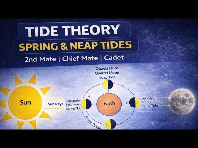 Tide Basic Theory part -01 | Spring & Neap Tides | 2nd Mate, Chief Mate, NCV & Cadet Exam