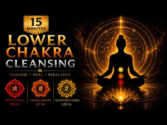 15 min Lower Chakra Healing and Cleansing | Root, Sacral, Solar Plexus Alignment
