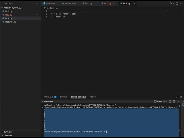 Python Programming Tutorial 4 | For Loop and range() Function in Python