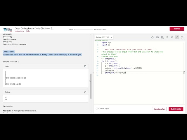 Chantu Bantu || Tech gig Code Gladiators 2022 || Python Solution || Intense Coding