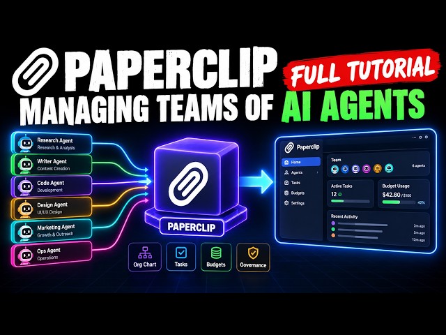 Paperclip - Managing Teams of AI Agents (Full Tutorial)