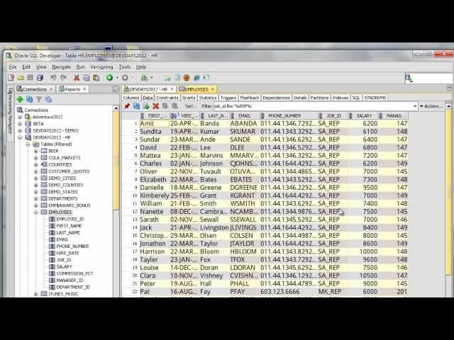 A 5 Minute Tour of Oracle SQL Developer