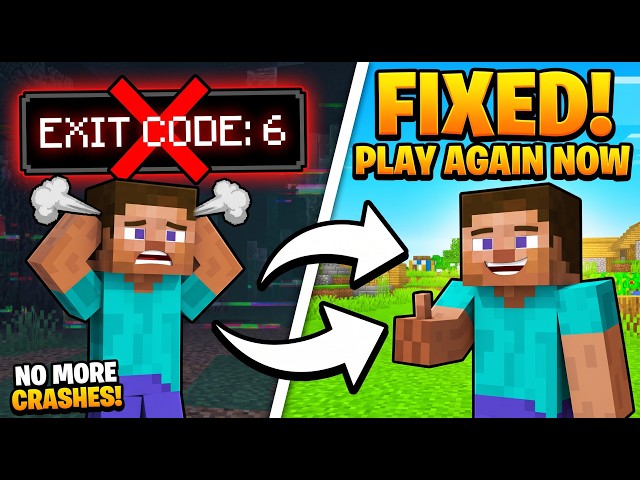 How to Fix Minecraft Exit Code 6 | Crash & Launch Error Fix Guide