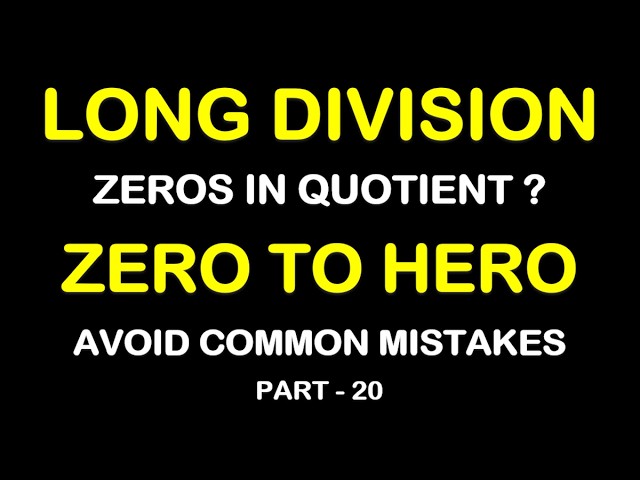 How to Do Decimal Number Long Division Step by Step | 100.05 ÷ 5 | Zero in the Quotient | Part-20