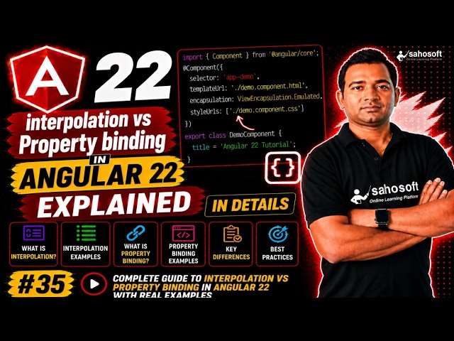 Interpolation VS Property Binding in Angular 17 Explained in Detail | Angular 17 Complete Course