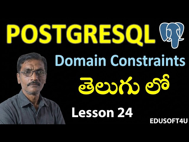 Domain Constraints in PostGreSQL - PostGreSQL Complete Course in Telugu - Lesson 24