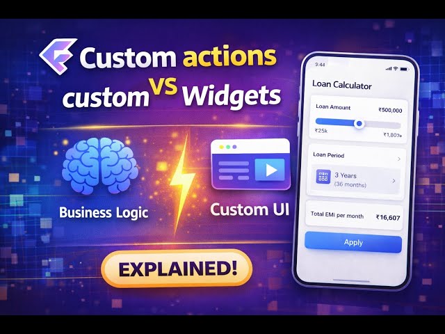 FlutterFlow Custom Actions & Custom Widgets Explained | Go Beyond No-Code 🚀