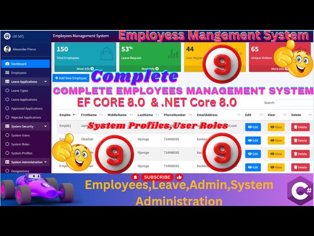 EP 9 Complete Employees Management System Using ASPNET Core MVC, EF Core,SQL|AdminLTE| Perform CRUD💥
