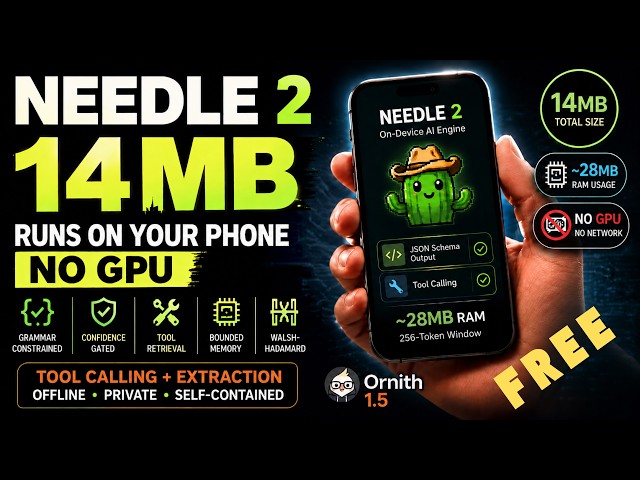 This AI Model Is 14MB — It Runs on Your Phone With No GPU (needle)