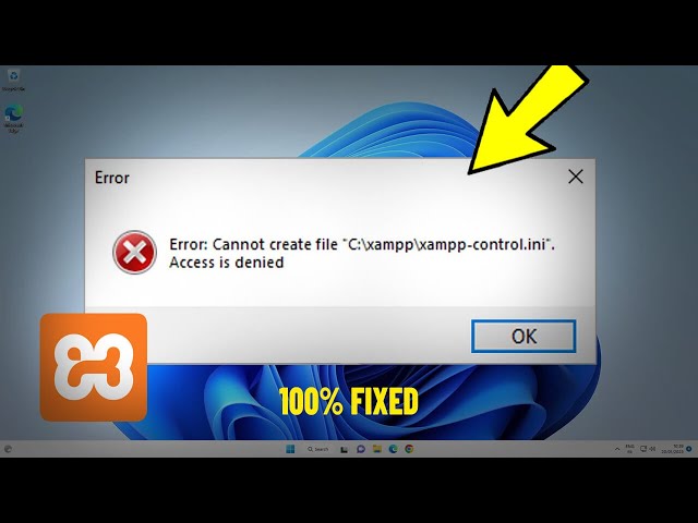 Fix Error : Cannot create file xampp-control.ini Access is denied | How To Solve Xampp control Error