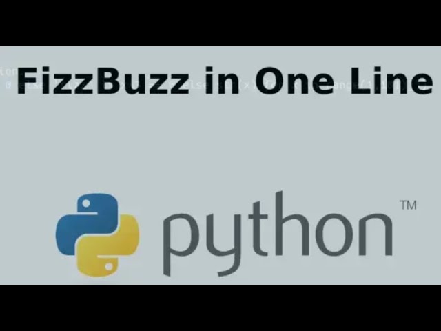 fizzbuzz program in python