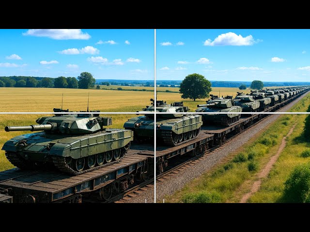 Ukraine Army ambushes Russian train carrying tanks and ammunition in Kursk - Arma 3