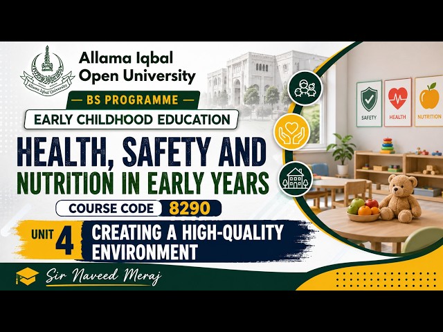 Creating a High Quality Environment | Unit 4 | AIOU Course 8290