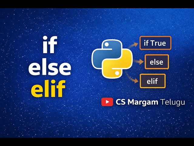 if else elif in Python Explained | Logical Operators | CS Margam Telugu