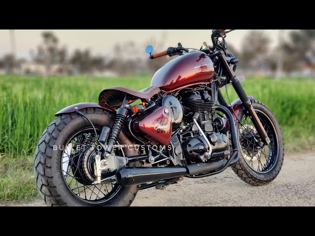 Royal Enfield classic 500 modified into custom Bobber |  @BulletTower