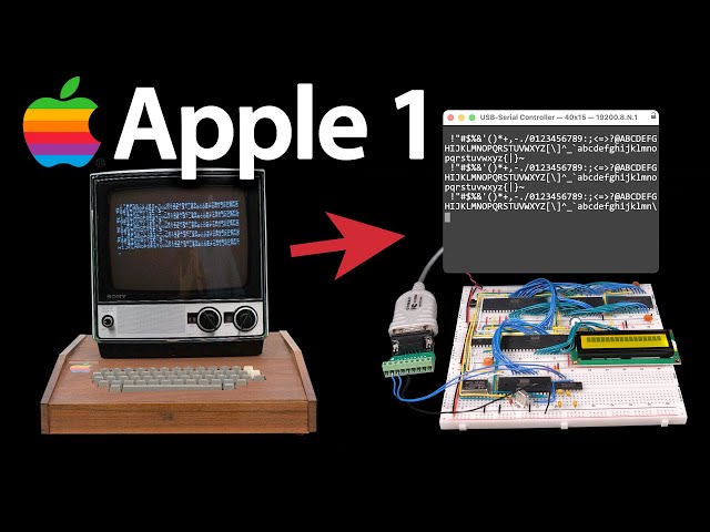 Running Apple 1 software on a breadboard computer (Wozmon)