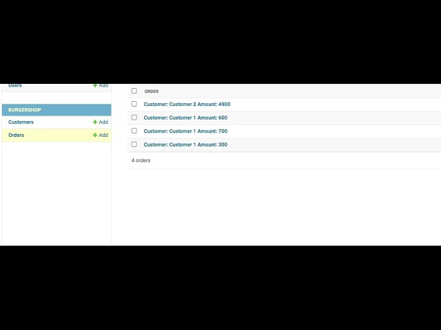 Python | django backend sqlite database setup for burger shop
