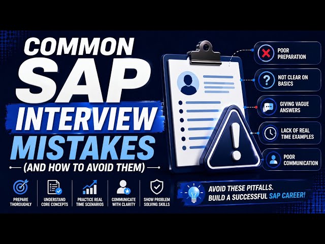 Common SAP Interview Mistakes (And How to Avoid Them) | SAP Interview Success Guide | Uplatz