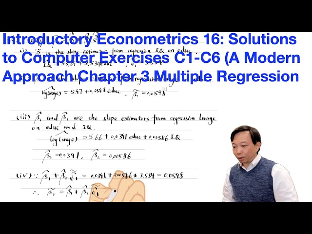 Solutions to Computer Exercises C1-C6 (A Modern Approach Chapter 3) | Introductory Econometrics 16