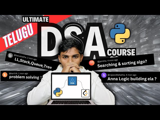 Free DSA course  in python in Telugu  2025! | Telugu