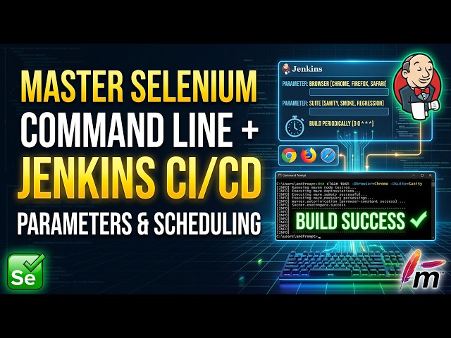 Jenkins Tutorial for Selenium | Install Jenkins | Parameterize Browser & Test Suite | Schedule Job